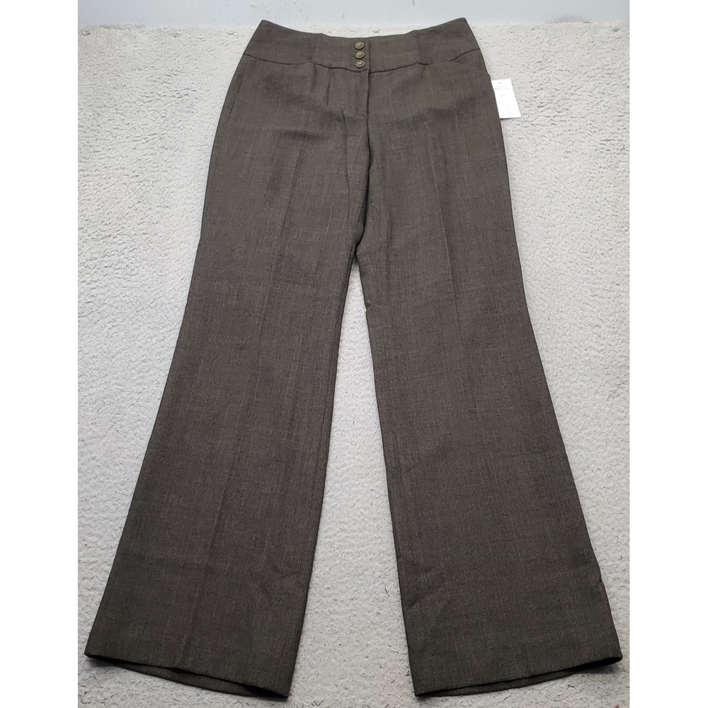 Tahari Arthur S. Levine Pants Womens 6 Multi Career Textured High Waist Wide Leg